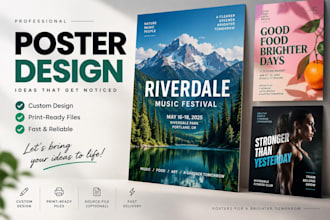 design professional posters, banners and print materials