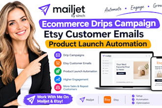mailjet ecommerce drips campaign etsy customer emails product launch automation