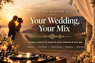 create your wedding entrance, first dance, parent dance or reception mix