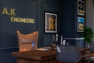 design a functional office interior and workspace layout