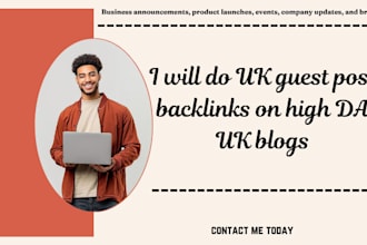do UK guest post backlinks on high da UK blogs websites