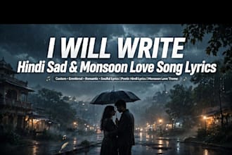 write songs love song monsoon song original hindi lyrics
