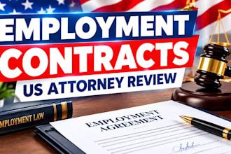 review and draft US employment contracts and workplace agreements as an attorney