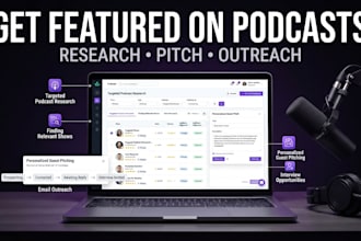 find podcasts and pitch you as a guest for interviews