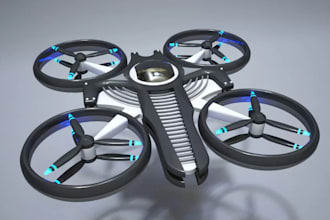 build highspeed fpv drone,quadcopter airframe,cad uav model,step for 3dprinting