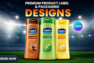 product label, pouch label, box packaging and supplement label design