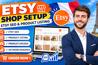 do etsy shop setup, etsy listing and etsy SEO in france