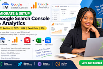 migrate google search console analytics 301 redirect seo URL excel data sql