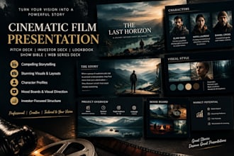 cinematic film presentation movie investor lookbook showbible web series deck