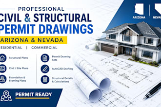 create civil and structural permit drawings for arizona and nevada