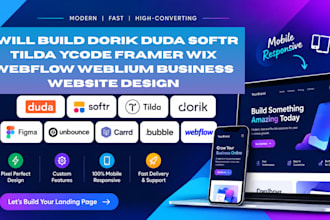 design dorik duda softr tilda ycode framer wix webflow weblium business website