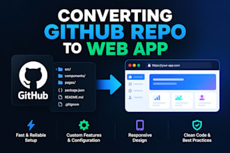 convert github repository into a live working web app