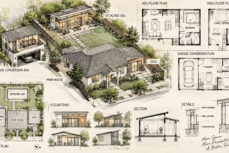 design california adu and jadu plans detailed architectural drawings