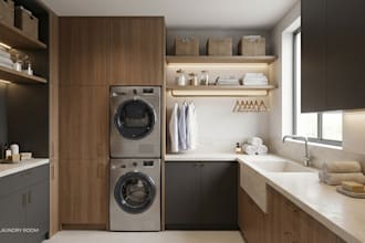 design your laundry room interior with 3d rendering