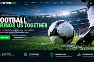 build sport website sports club football academy sports coach website