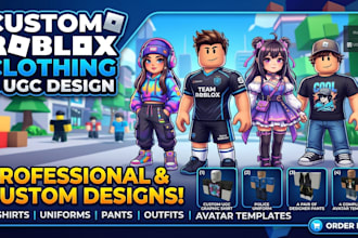 design custom roblox clothing outfits ugc shirts uniforms pants avatar template