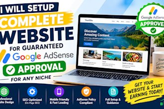 setup complete website for guaranteed google adsense approval for any niche