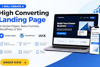create a high converting landing page in swipe pages sales funnels wordpress wix