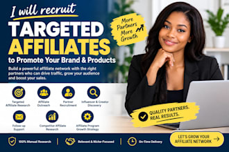 recruit influencers and affiliates for your affiliate program