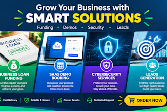 business loan funding saas demo booking cybersecurity services leads generation