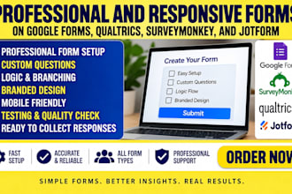 design contact form, feedback, survey questionnaire, signup, and intake forms
