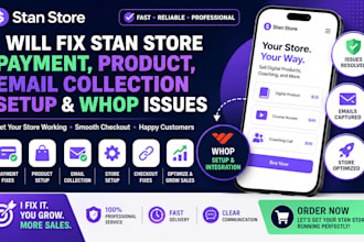 fix stan store payment product email collection issues  stan store setup ai whop