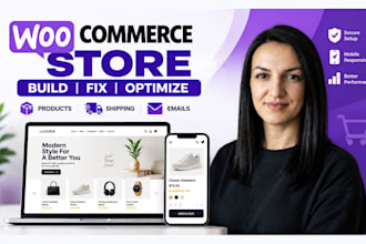 build woocommerce website, product upload, fix, shipping and email automation