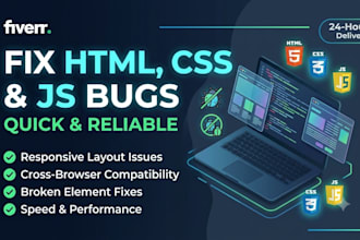 fix html css bugs or convert figma to html website