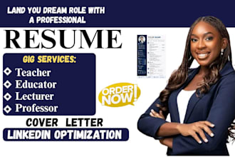 write teacher, lecturer, academic, adjunct professor, education ats resume or CV