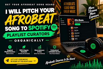 pitch promote your hiphop afrobeat song to spotify playlist curators organically