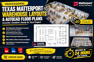 design texas matterport warehouse layouts and autocad floor plans