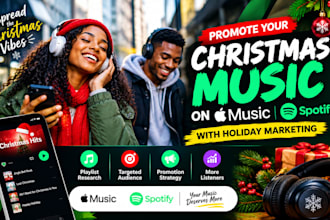 promote charismas music on apple music and spotify with holiday marketing