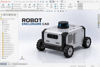 do robot enclosure cad, robotics fusion360, solidworks step stl robot 3d model
