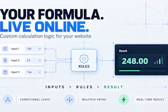 build a web calculator, quote calculator, pricing tool, or excel to web