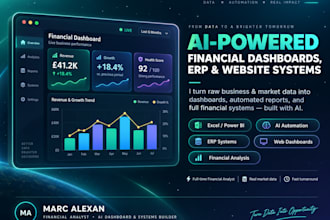 build ai dashboards, websites and financial systems