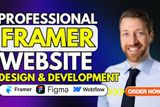 do responsive framer website, framer landing page and custom framer web design