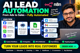 build n8n lead generation and CRM automation workflows