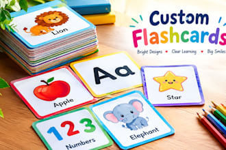create educational flashcards for kids and learning