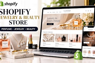 build a shopify jewelry, perfume and beauty store