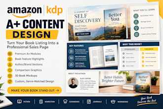 design high converting amazon a plus content,  a plus content for amazon kdp