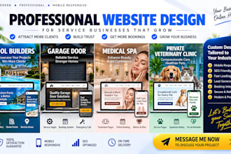 build pool builders garage door medical spa private veterinary clinic website