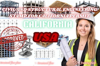 civil and structural engineering stamp for california permit