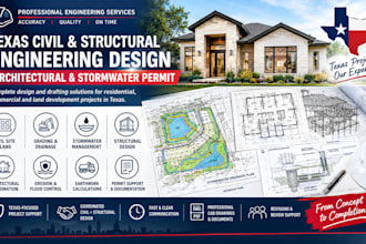 texas civil and structural engineering design, architectural stormwater permit