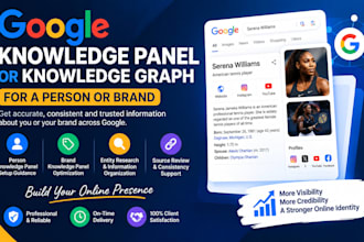 make google knowledge panel or graph for a person or brand