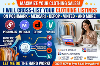 cross list clothing listings on poshmark mercari depop vinted more