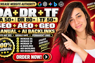 increase da DR and tf with high authority backlinks