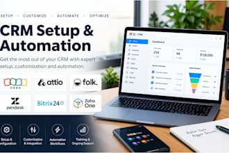 setup zoho attio folk zendesk bitrix24 zoho one automation workflow integration