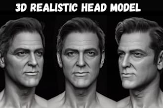 sculpt realistic 3d head model face likeness portrait bust zbrush for 3d print