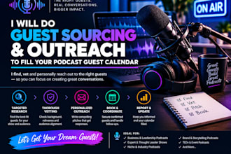 do guest sourcing and outreach to fill your podcast guest calendar