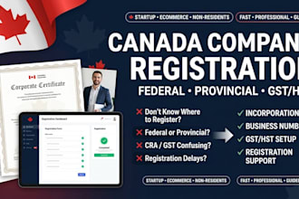 do canada company registration federal or provincial incorporation gst